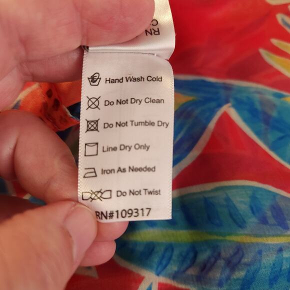 SUNSETS Tiger Lily Destination Dress Women S-M Tie Back Hi Low Sheer Maxi Floral - Picture 6 of 10